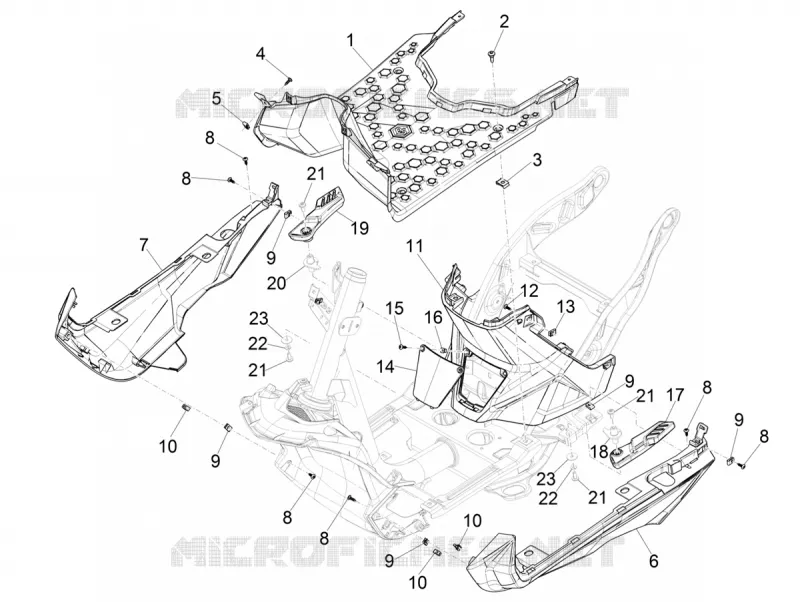 CENTRAL COVER - FOOTRESTS PIAGGIO PIAGGIO-SCOOTER ELECTRIC PIAGGIO-1 2022  Piaggio 1 Moped