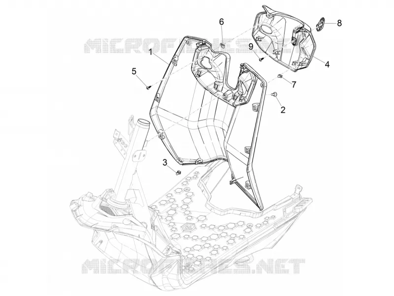 Front glove-box - Knee-guard panel PIAGGIO PIAGGIO-SCOOTER ELECTRIC PIAGGIO-1 2023  Piaggio 1 Moped