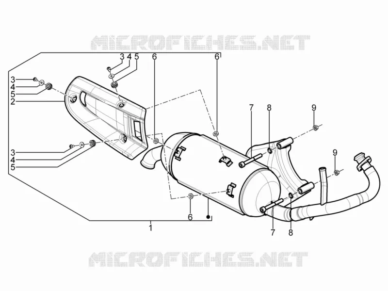 EXHAUST PIAGGIO PIAGGIO-SCOOTER 50 TYPHOON 2010  Typhoon 50 2T Euro 2