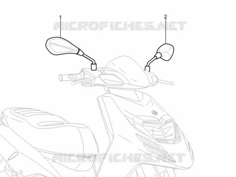 MIRRORS PIAGGIO PIAGGIO-SCOOTER 50 TYPHOON 2012  Typhoon 50 2T Euro 2