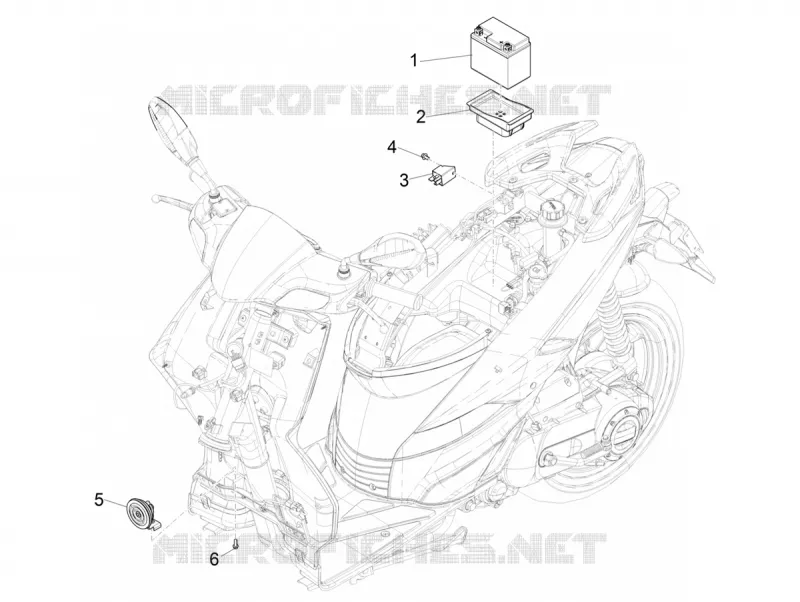 Remote control switches - Battery - Horn PIAGGIO PIAGGIO-SCOOTER 50 TYPHOON 2018  Typhoon 50 2T Euro 4