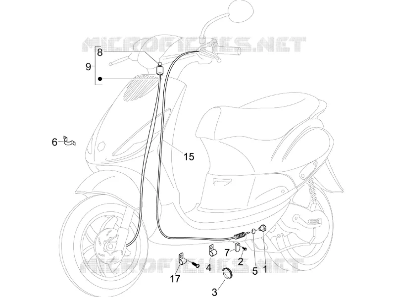 Transmissions PIAGGIO PIAGGIO-SCOOTER 100 ZIP-100 2011  ZIP 100 4T NOABS E2-E3 2011-2021 (APAC)