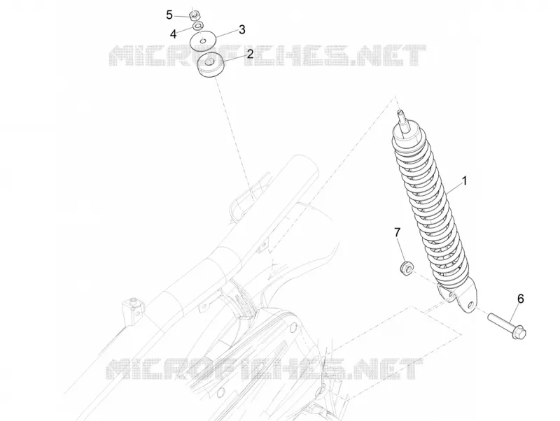 Rear suspension - Shock absorber/s PIAGGIO PIAGGIO-SCOOTER 50 ZIP 2021  Zip 50 4T Euro 5