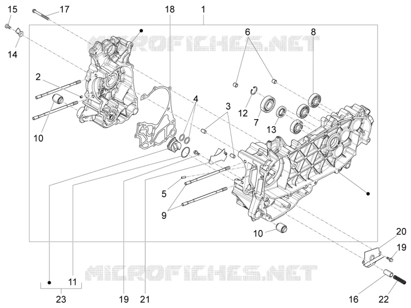 Crankcase VESPA VESPA-SCOOTER 125 946 2021  946 125 Euro 5 ABS Christian Dior