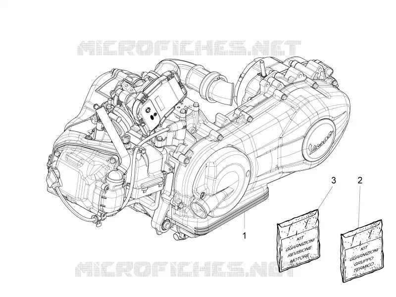 ENGINE ASSEMPLY VESPA VESPA-SCOOTER 150 946 2021  946 150 Euro 5 ABS Christian Dior