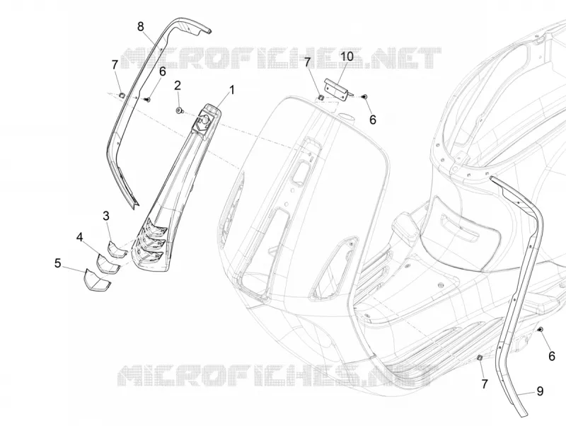 Front shield VESPA VESPA-SCOOTER ELECTRIC ELETTRICA 2021  Elettrica 25 km/h SCH Euro 5