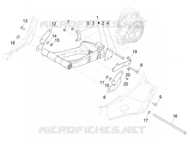 Swinging arm VESPA VESPA-SCOOTER ELECTRIC ELETTRICA 2021  Elettrica 70 km/h Euro 5