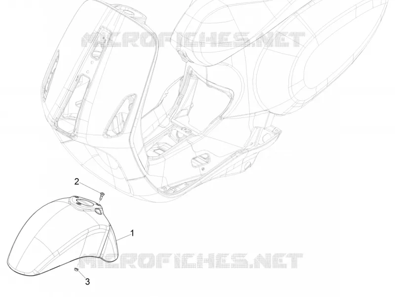 Wheel huosing - Mudguard VESPA VESPA-SCOOTER ELECTRIC ELETTRICA 2021  Elettrica 70 km/h Euro 5