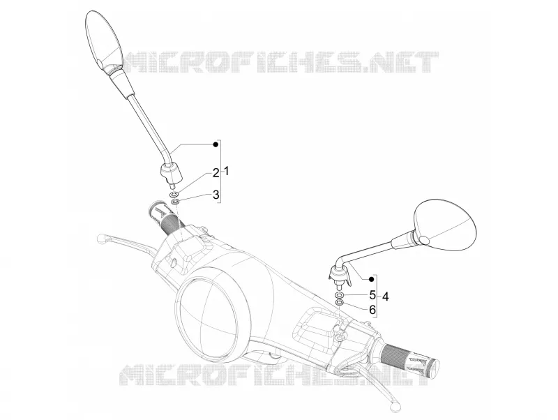 MIRRORS VESPA VESPA-SCOOTER ELECTRIC ELETTRICA 2021  Elettrica 70 km/h Euro 5