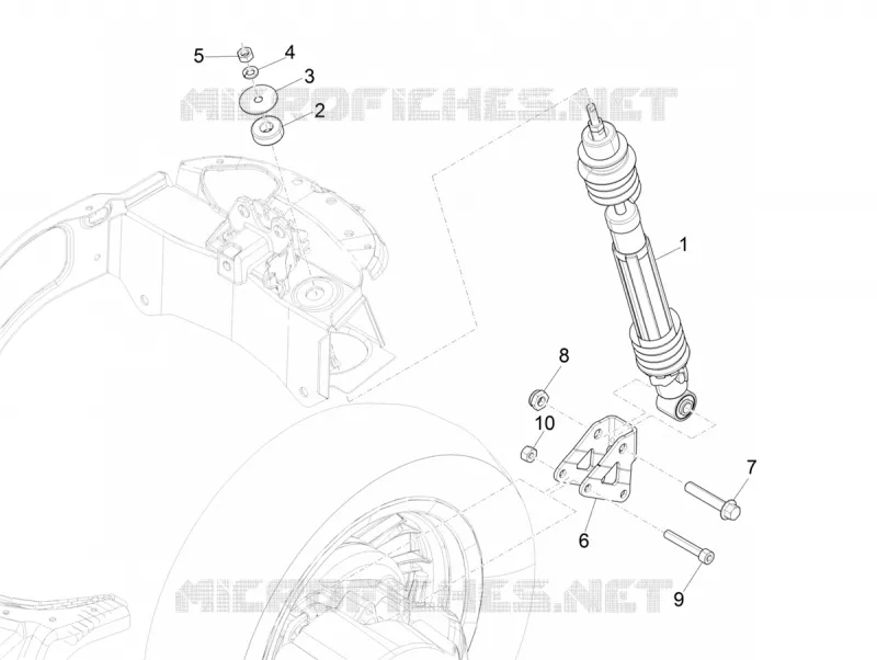 Rear suspension - Shock absorber/s VESPA VESPA-SCOOTER ELECTRIC ELETTRICA 2021  Elettrica 70 km/h Euro 5