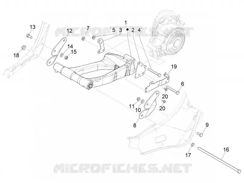 Swinging arm VESPA VESPA-SCOOTER ELECTRIC ELETTRICA 2020  Elettrica Motociclo 70 km/h