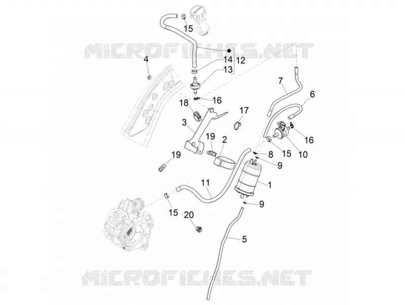Anti-percolation system VESPA VESPA-SCOOTER 125 GTS 2017  GTS 125 Super 4T Euro 5 ABS