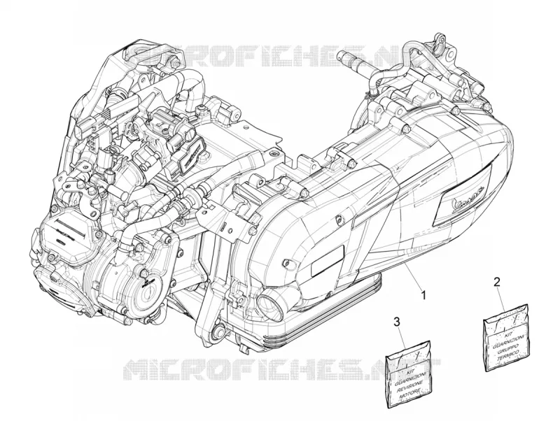 ENGINE ASSEMPLY VESPA VESPA-SCOOTER 125 GTS 2020  GTS 125 Super 4T Euro 5 ABS