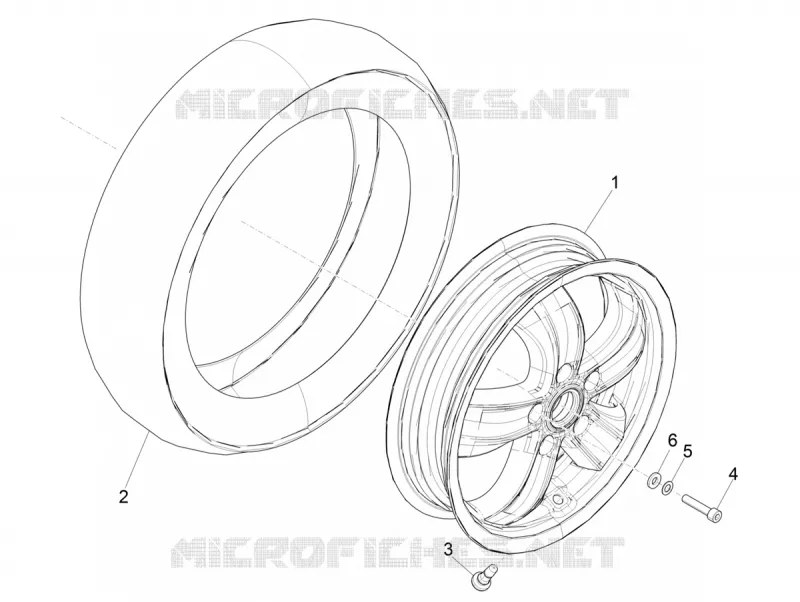 Front wheel VESPA VESPA-SCOOTER 125 GTS 2022  GTS 125 Super 4T Euro 5 ABS