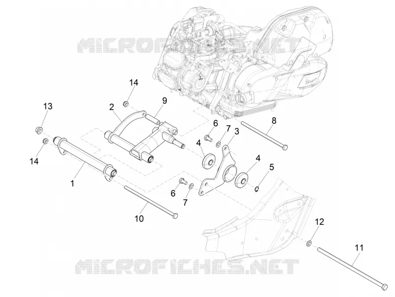 Swinging arm VESPA VESPA-SCOOTER 125 GTS 2018  GTS 125 Super 4T Euro 5 ABS