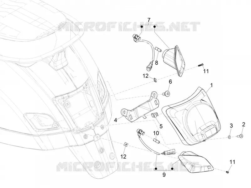 TAIL LIGHTS - INDICATORS VESPA VESPA-SCOOTER 125 GTS 2023  GTS 125 Super 4T Euro 5 ABS