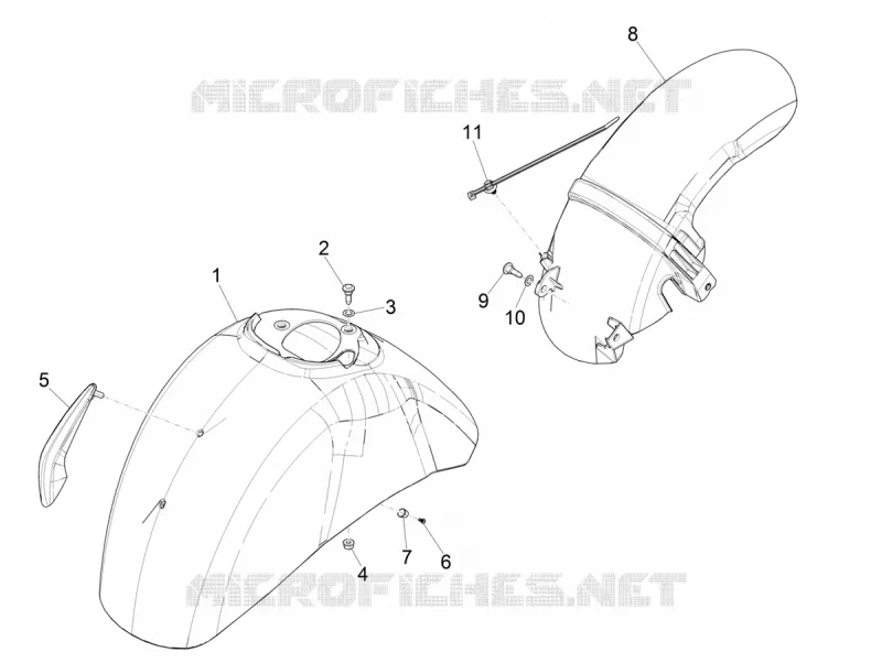 Wheel huosing - Mudguard VESPA VESPA-SCOOTER 125 GTS 2020  GTS 125 Super 4T Euro 5 ABS