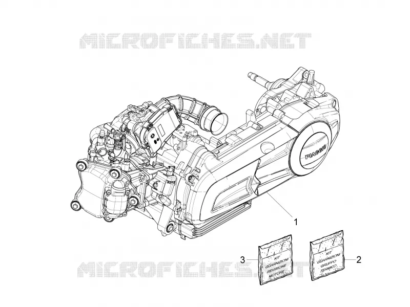 ENGINE ASSEMPLY VESPA VESPA-SCOOTER 300 GTS 2021  GTS 300 75° Anniversario Euro 3 - Euro 4