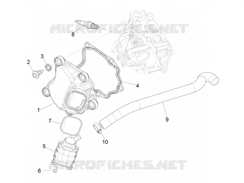Cylinder head cover VESPA VESPA-SCOOTER 300 GTS 2022  GTS 300 Super HPE 4T 4V ie Euro 5 ABS