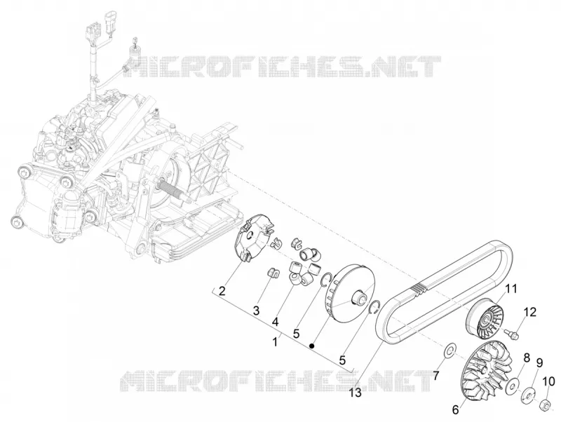 Driving pulley VESPA VESPA-SCOOTER 300 GTS 2021  GTS 300 Super HPE 4T 4V ie Euro 5 ABS