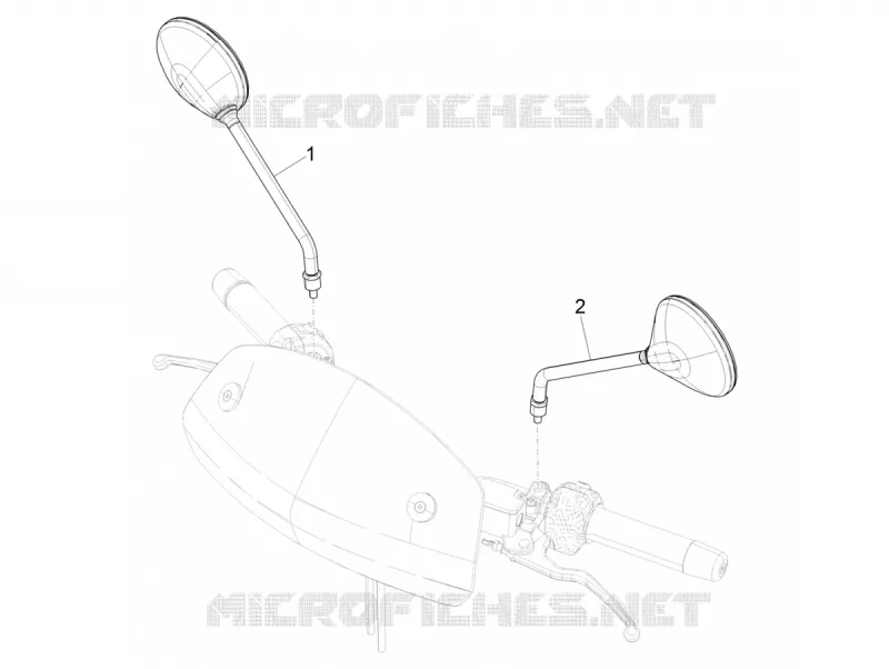 MIRRORS VESPA VESPA-SCOOTER 300 GTV 2021  GTV 300 SEI GIORNI Euro 5