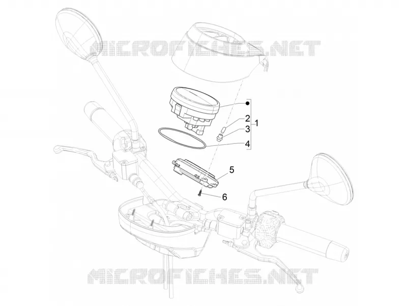 Meter combination - Cruscotto VESPA VESPA-SCOOTER 300 GTV 2020  GTV 300 HPE SEI GIORNI ie Euro 4 ABS