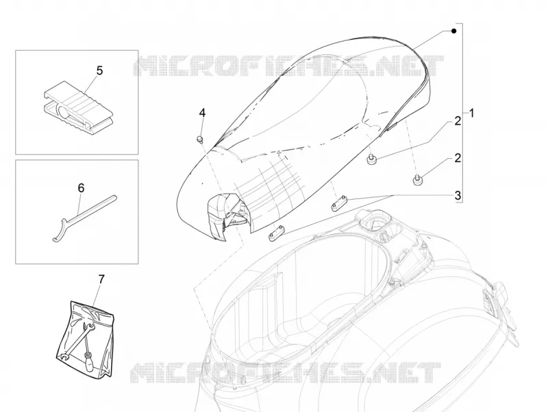 Saddle/seats VESPA VESPA-SCOOTER 300 GTV 2020  GTV 300 HPE SEI GIORNI ie Euro 5 ABS