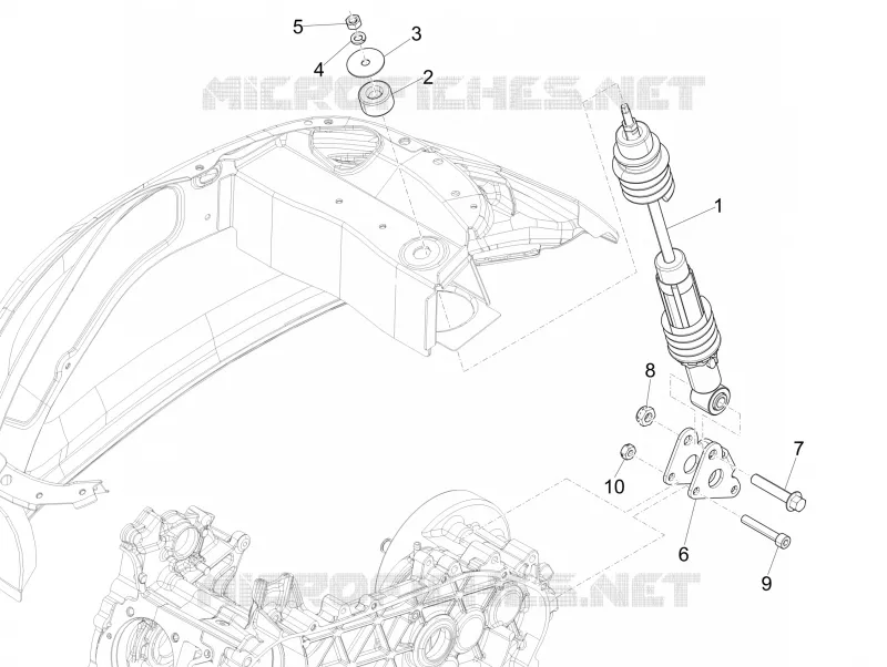 Rear suspension - Shock absorber/s VESPA VESPA-SCOOTER 125 PRIMAVERA 2021  Primavera 125 3V Euro 5 ABS