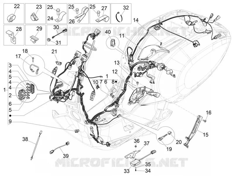 MAIN WIRING HARNESS VESPA VESPA-SCOOTER 125 PRIMAVERA 2022  Primavera 125 4T 3V ie Euro 5 ABS