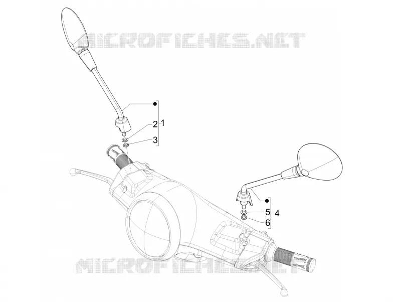MIRRORS VESPA VESPA-SCOOTER 150 PRIMAVERA 2020  Primavera 150 Euro 5 ABS