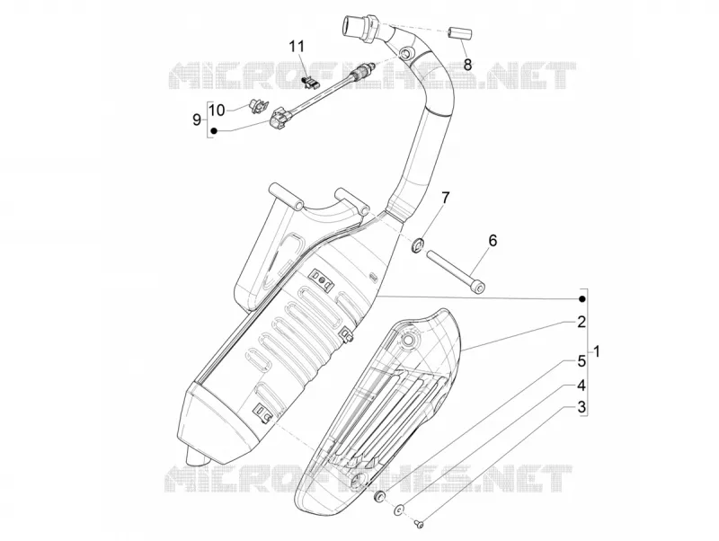 EXHAUST VESPA VESPA-SCOOTER 50 PRIMAVERA 2020  Primavera 50 25 km/h Euro 5