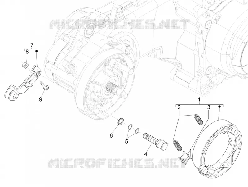 REAR BRAKE - SHOES VESPA VESPA-SCOOTER 50 PRIMAVERA 2021  Primavera 50 25 km/h Euro 5