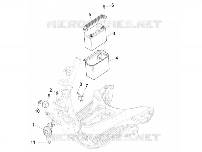 Remote control switches - Battery - Horn VESPA VESPA-SCOOTER 50 PRIMAVERA 2020  Primavera 50 25 km/h Euro 5