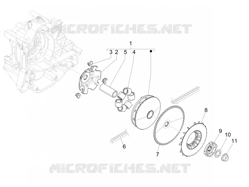 Driving pulley VESPA VESPA-SCOOTER 50 PRIMAVERA 2021  Primavera 50 Euro 4