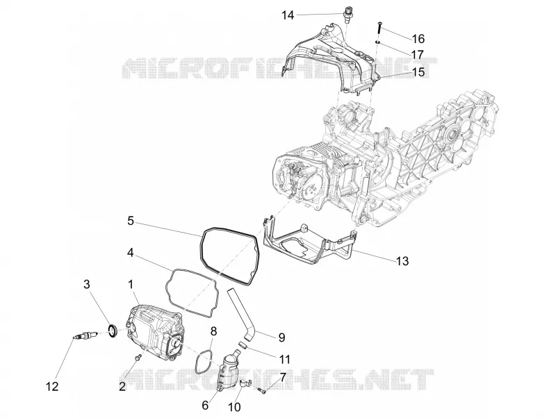 Cylinder head cover VESPA VESPA-SCOOTER 150 SPRINT 2020  Sprint 150 Sport Euro 5 ABS