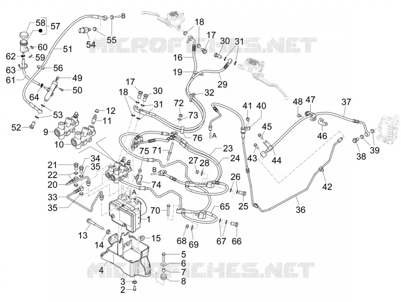 ABS BRAKE SYSTEM PIAGGIO PIAGGIO-SCOOTER 530 MP3 2022  MP3 530 HPE RST Exclusive E5