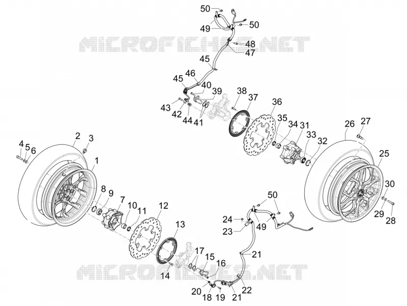 Front wheel PIAGGIO PIAGGIO-SCOOTER 400 MP3 2024  MP3 MAXI 400 HPE E5+