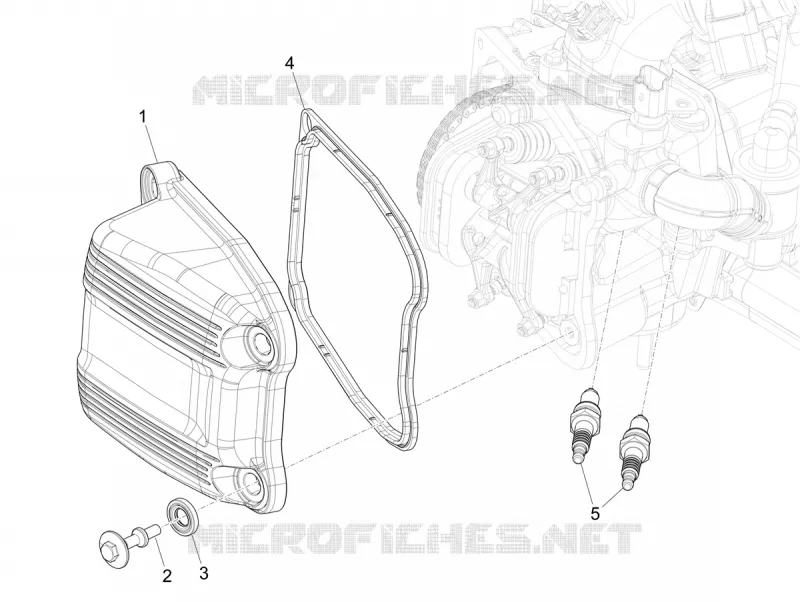 Cylinder head cover PIAGGIO PIAGGIO-SCOOTER 530 MP3 2024  MP3 MAXI 530 HPE E5+ Exclusive