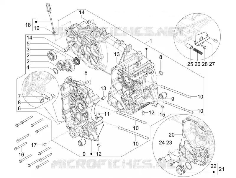 Crankcase PIAGGIO PIAGGIO-SCOOTER 310 BEVERLY 2025  Beverly 310 E5+ Classic - Sport