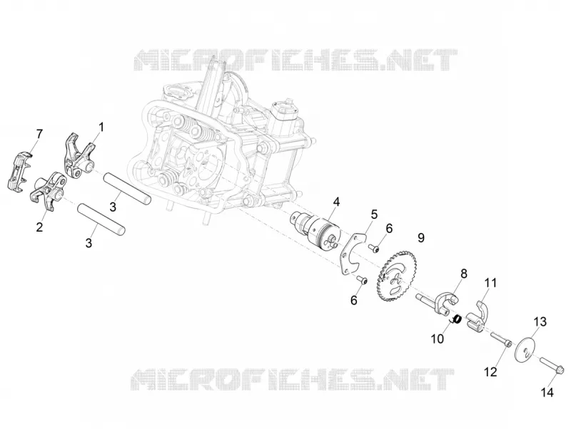 Rocking levers support unit PIAGGIO PIAGGIO-SCOOTER 400 BEVERLY 2023  Beverly 400 E5 Deep Black