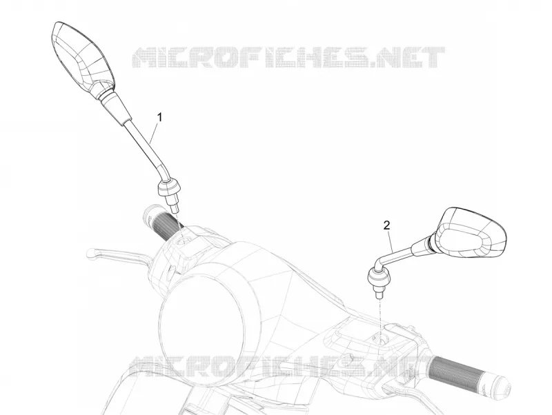 MIRRORS VESPA VESPA-SCOOTER 125 GTS 2023  Vespa GTS 125 ABS E5 Super - Super Sport - Super Tech