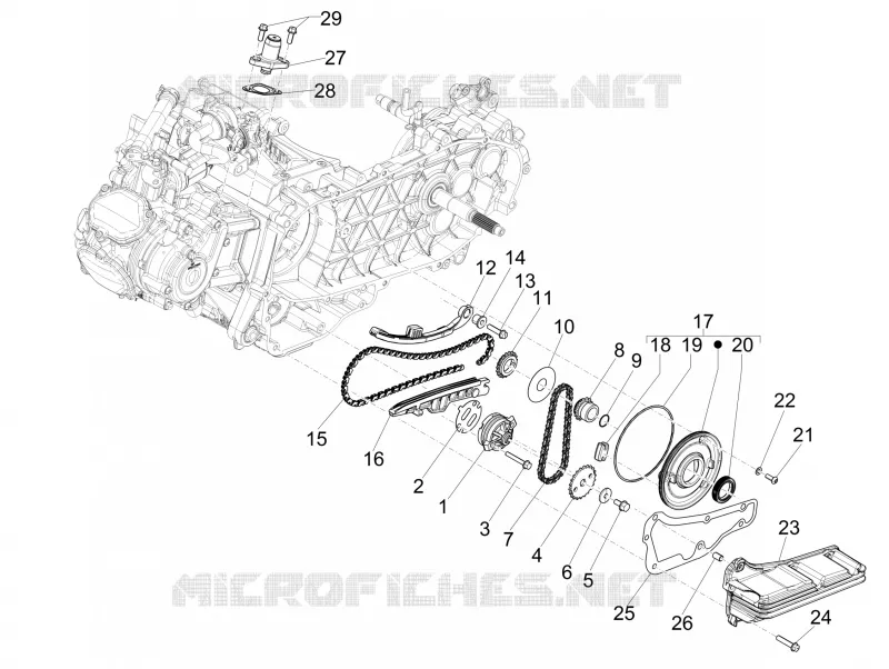 Oil pump VESPA VESPA-SCOOTER 125 GTS 2024  Vespa GTS 125 ABS E5 Super - Super Sport - Super Tech