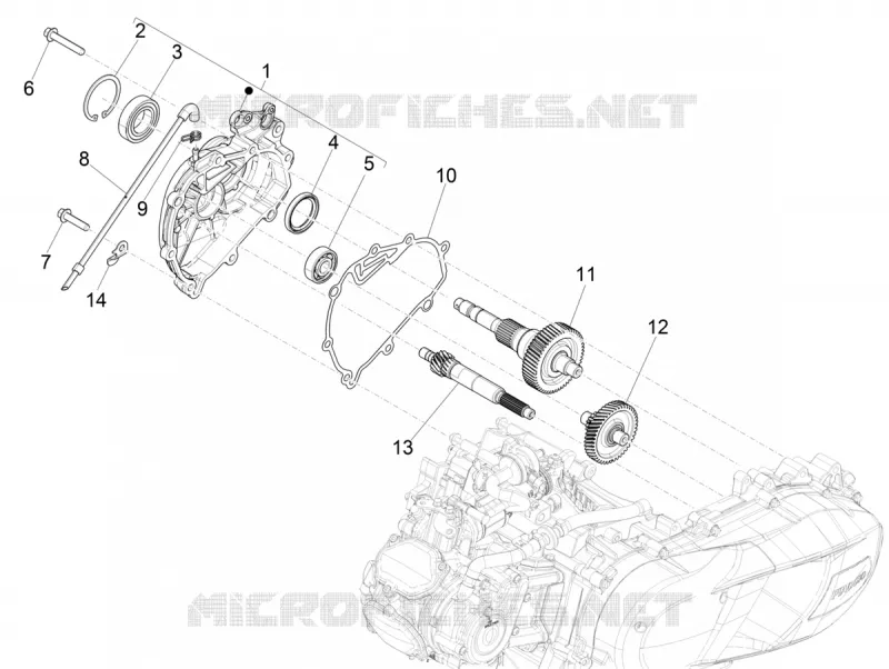Reduction unit VESPA VESPA-SCOOTER 125 GTS 2022  Vespa GTS 125 ABS E5 Super - Super Sport - Super Tech