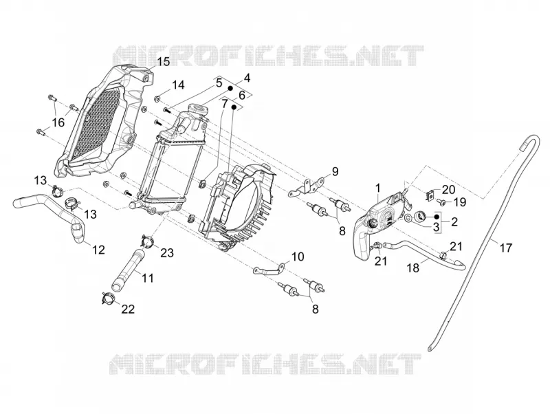 Cooling system VESPA VESPA-SCOOTER 125 GTS 2024  Vespa GTS 125 E5+ Classic - Super - Super Sport