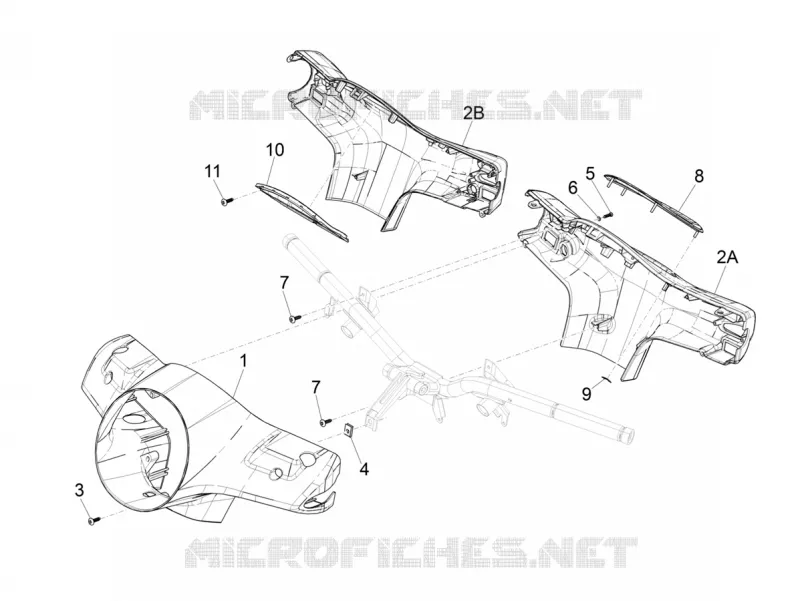 Handlebars coverages VESPA VESPA-SCOOTER 300 GTS 2021  GTS 300 Super HPE 4T 4V ie Euro 5 ABS