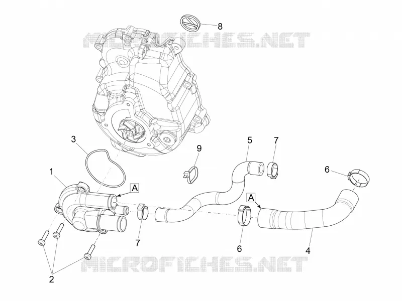 WATERPUMP VESPA VESPA-SCOOTER 300 GTS 2023  Vespa GTS 300 Super HPE 4T / 4V ie ABS E5