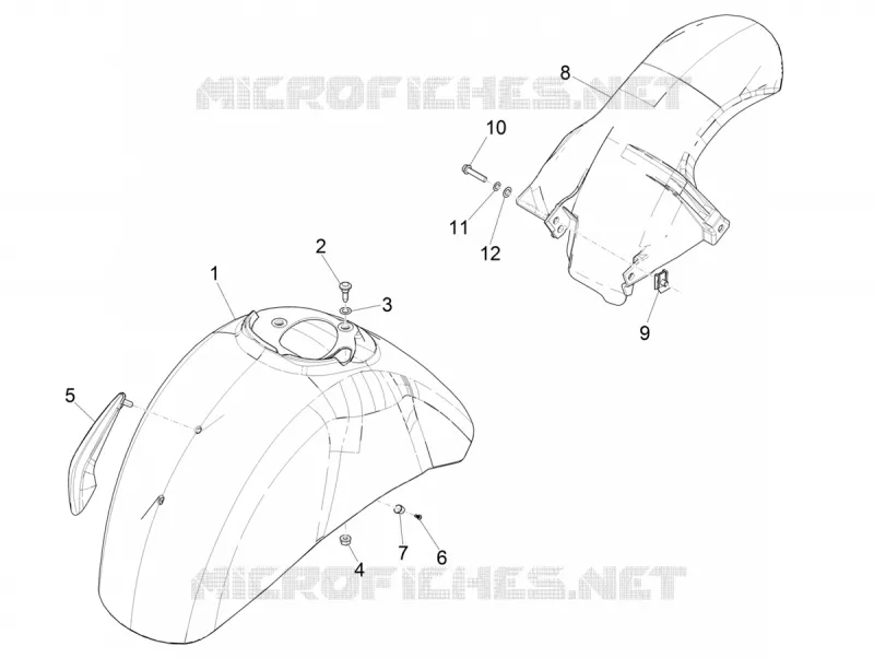 Wheel huosing - Mudguard VESPA VESPA-SCOOTER 300 GTS 2023  Vespa GTS 300 Super HPE 4T / 4V ie ABS E5