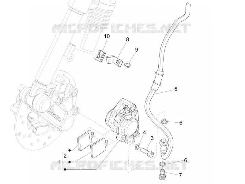 Brakes pipes - Calipers VESPA VESPA-SCOOTER 50 PRIMAVERA 2022  Primavera 50 4T 3V Euro 5