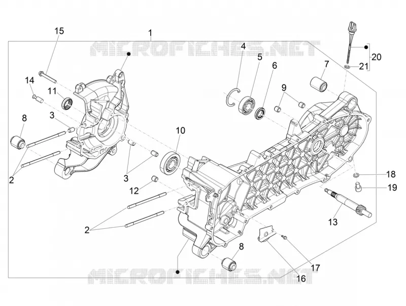Crankcase VESPA VESPA-SCOOTER 50 PRIMAVERA 2020  Primavera 50 4T 3V Euro 5