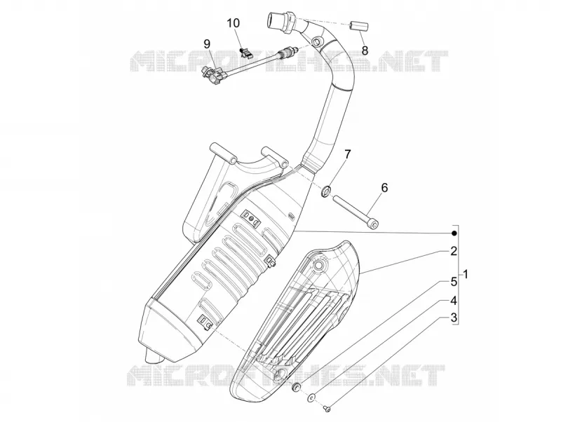 EXHAUST VESPA VESPA-SCOOTER 50 PRIMAVERA 2022  Primavera 50 4T 3V Euro 5